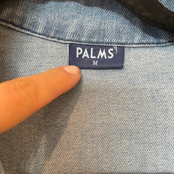 PALMS Light Wash Denim Jacket | Classic Chic Everyday Layer | Sz Med | Everyday - Picture 5 of 5